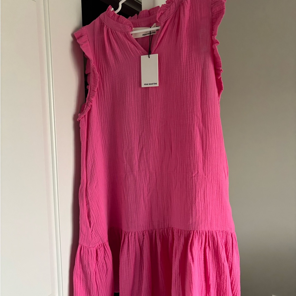 Pink Martini Vibrant Pink Ruffle Dress